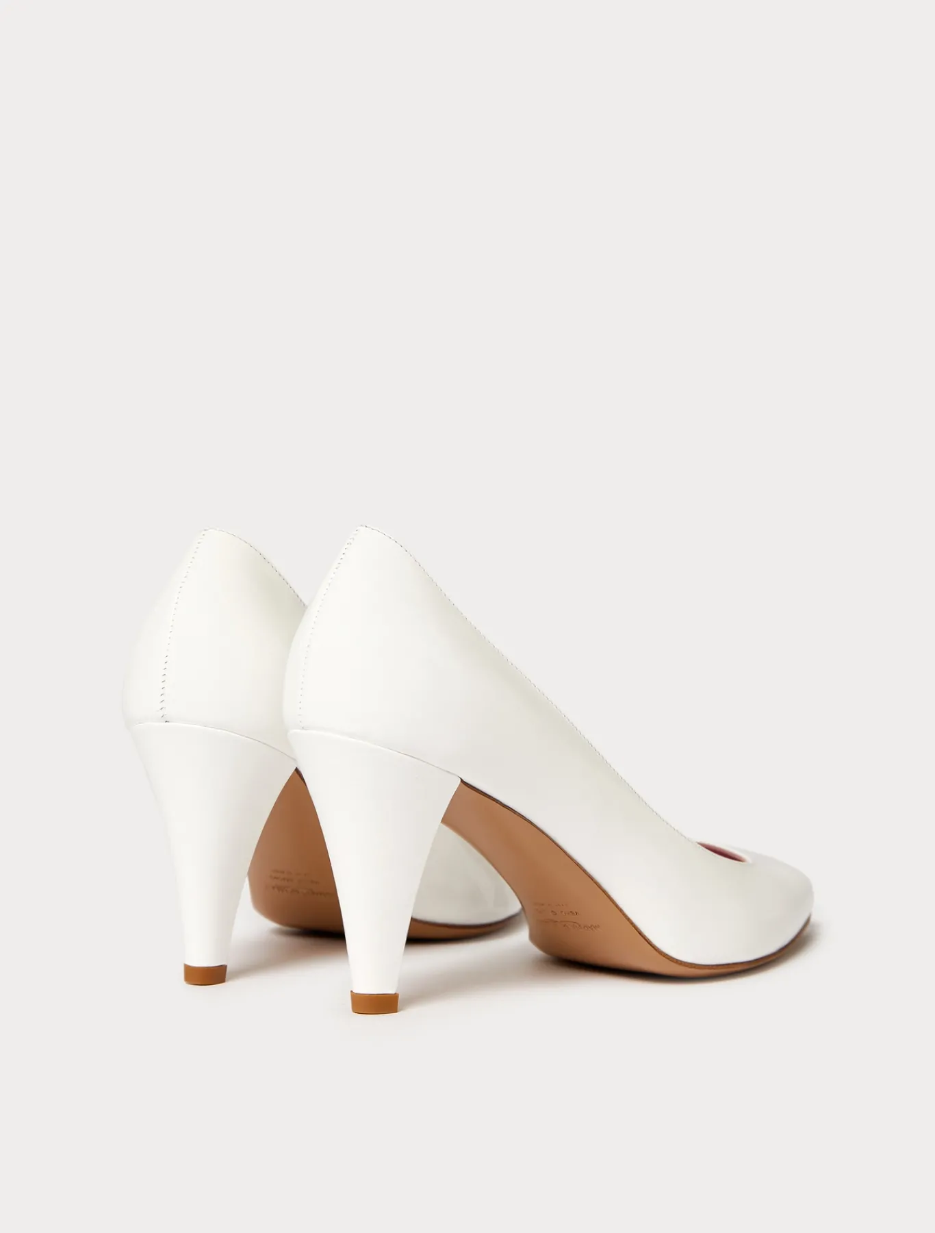 Marina Rinaldi Escarpins en cuir verni BLANC Discount