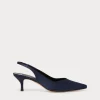 Marina Rinaldi Escarpins sling back en satin BLEUMARINE Fashion