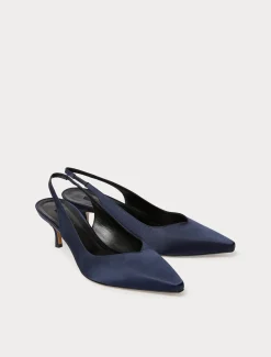 Marina Rinaldi Escarpins sling back en satin BLEUMARINE Fashion