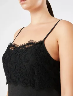 Marina Rinaldi Fond de robe en jersey et dentelle GRISANTHRACITE Clearance