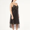 Marina Rinaldi Fond de robe en satin MARRONFONCE New