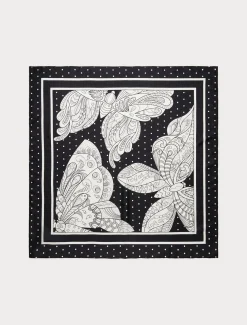 Marina Rinaldi Foulard en sergé de soie NOIR Fashion