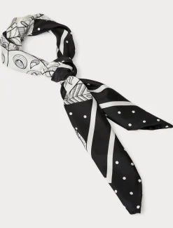 Marina Rinaldi Foulard en sergé de soie NOIR Fashion