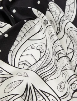 Marina Rinaldi Foulard en sergé de soie NOIR Fashion