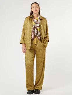 Marina Rinaldi Foulard en sergé de soie BRUN Online