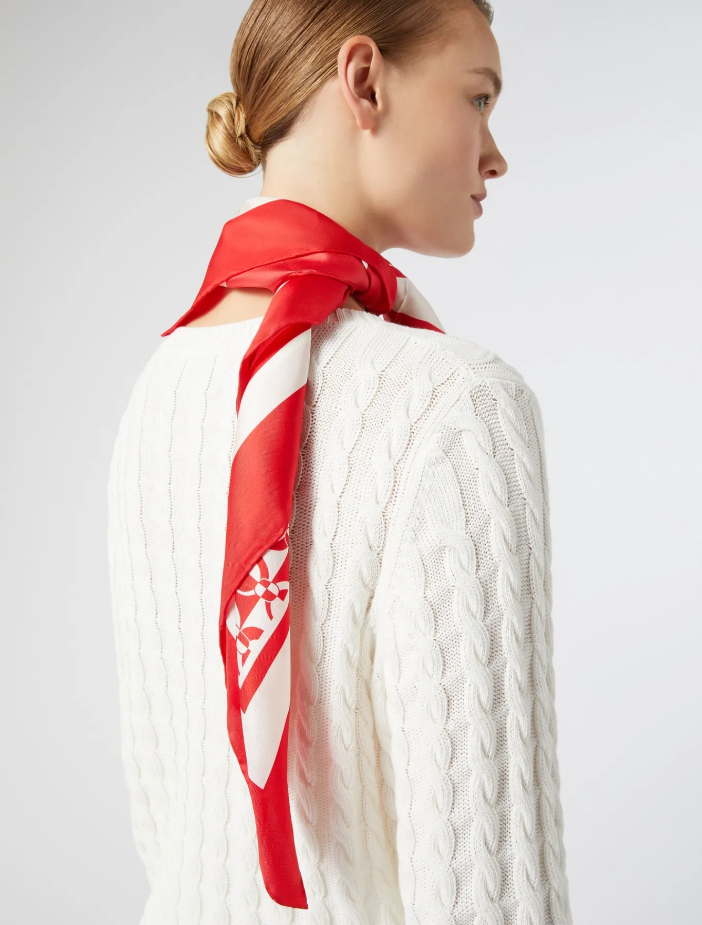 Marina Rinaldi Foulard en soie ROUGE New