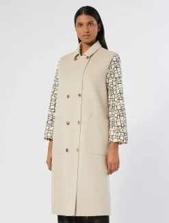 Marina Rinaldi Gilet en double de laine et cachemire BEIGE Online