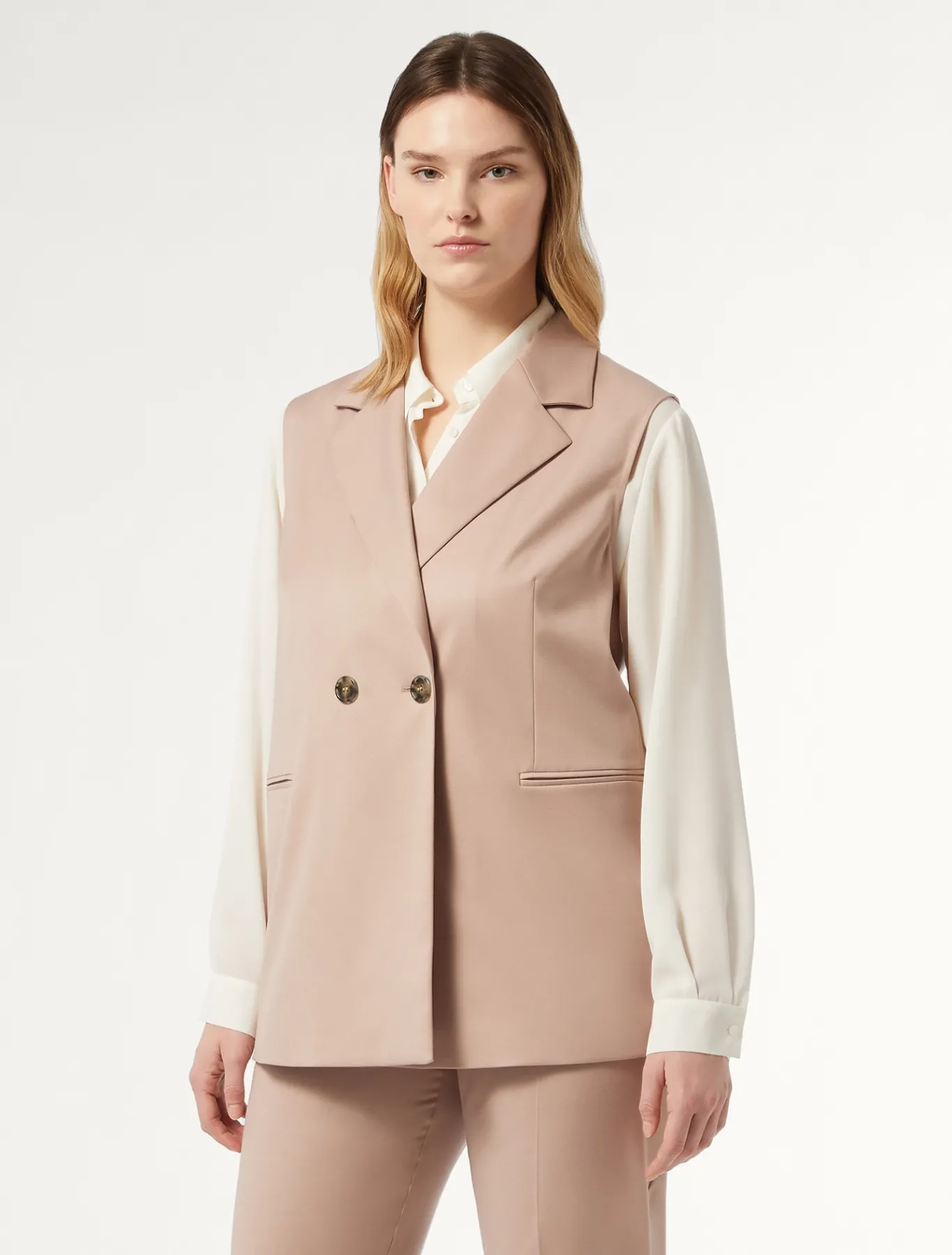 Marina Rinaldi Gilet en sergé MAUVE Best