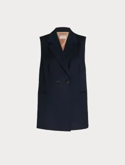 Marina Rinaldi Gilet en sergé BLEUNUIT Online