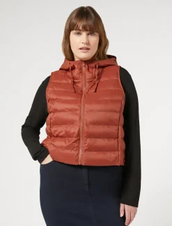 Marina Rinaldi Gilet en toile de nylon déperlante TERRECUITE Outlet