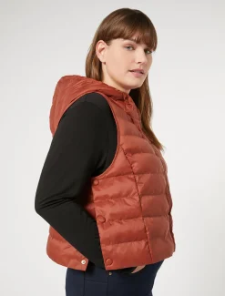 Marina Rinaldi Gilet en toile de nylon déperlante TERRECUITE Outlet
