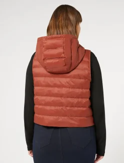 Marina Rinaldi Gilet en toile de nylon déperlante TERRECUITE Outlet