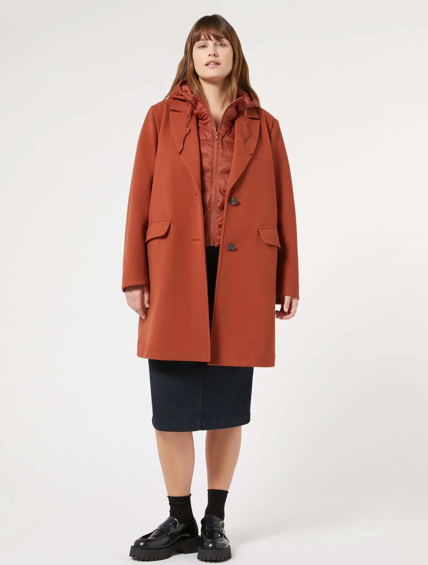Marina Rinaldi Gilet en toile de nylon déperlante TERRECUITE Outlet