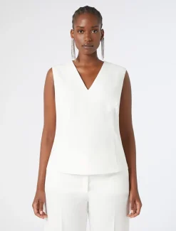 Marina Rinaldi Haut en cady triacétate BLANC Sale