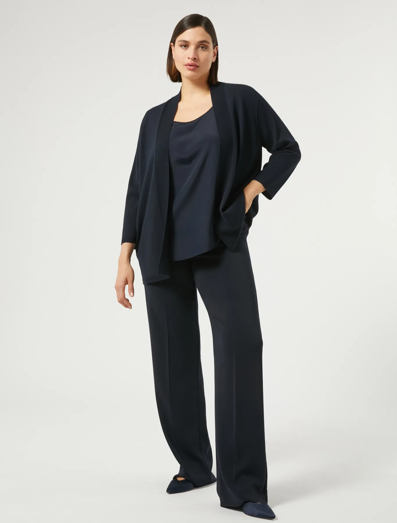 Marina Rinaldi Haut en crêpe de Chine de soie mélangée BLEUMARINE New