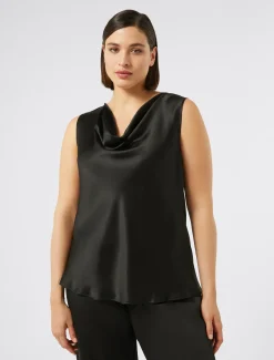 Marina Rinaldi Haut en crêpe envers satin NOIR Online