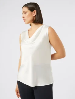 Marina Rinaldi Haut en crêpe envers satin BLANC Clearance