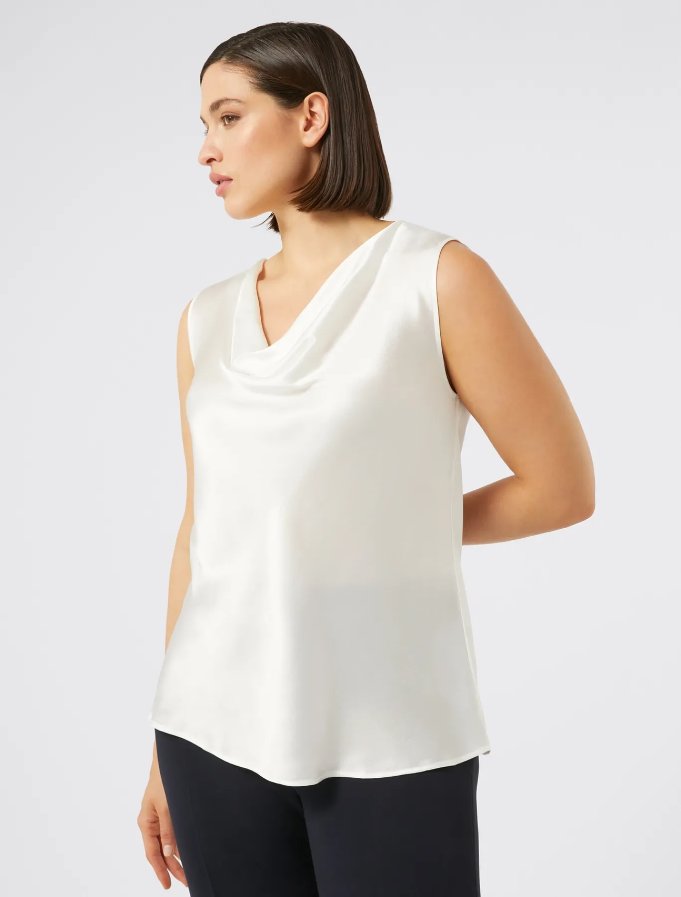 Marina Rinaldi Haut en crêpe envers satin BLANC Clearance