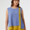 Marina Rinaldi Haut en georgette GRISBLEU Sale
