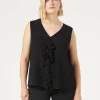 Marina Rinaldi Haut en georgette NOIR Fashion