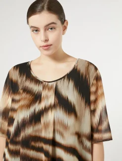Marina Rinaldi Haut en georgette NOIR Clearance