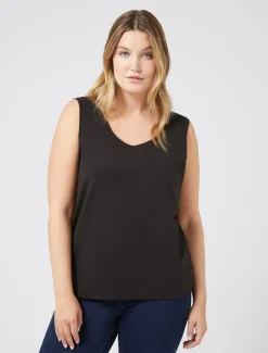 Marina Rinaldi Haut en jersey NOIR Sale