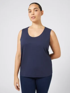 Marina Rinaldi Haut en jersey BLEUET Discount