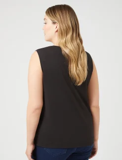 Marina Rinaldi Haut en jersey NOIR Sale