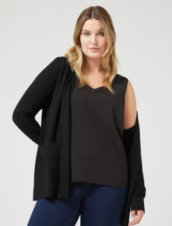 Marina Rinaldi Haut en jersey NOIR Sale