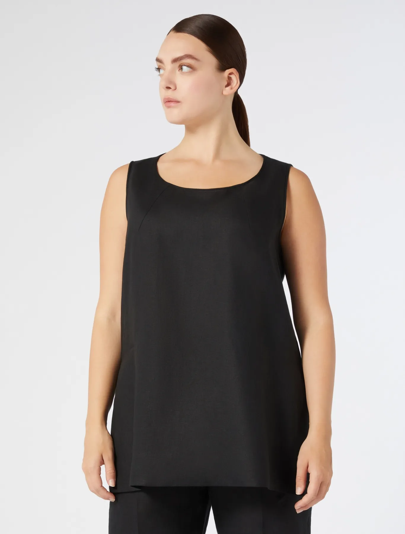 Marina Rinaldi Haut en lin NOIR New