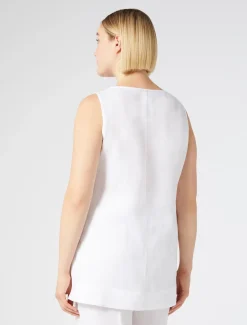 Marina Rinaldi Haut en lin BLANCNEUTRE Outlet