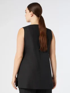 Marina Rinaldi Haut en lin NOIR New
