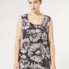 Marina Rinaldi Haut en paillettes et satin BLEUNUIT Clearance