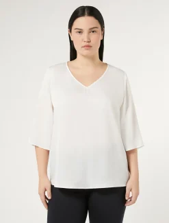 Marina Rinaldi Haut en satin BLANC Clearance