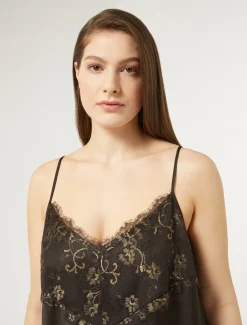 Marina Rinaldi Haut en satin MARRONFONCE Online