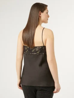 Marina Rinaldi Haut en satin MARRONFONCE Online