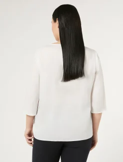 Marina Rinaldi Haut en satin BLANC Clearance