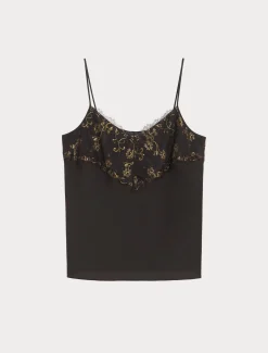 Marina Rinaldi Haut en satin MARRONFONCE Online