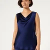 Marina Rinaldi Haut en satin avec drapé ENCRE Online