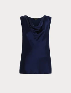 Marina Rinaldi Haut en satin avec drapé ENCRE Online