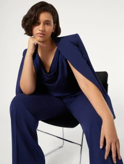Marina Rinaldi Haut en satin avec drapé ENCRE Online