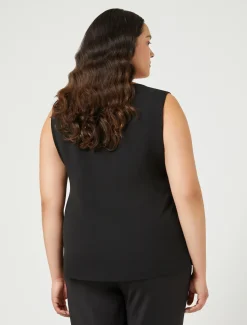 Marina Rinaldi Haut en tissu fluide NOIR Clearance