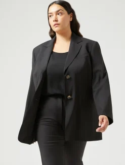 Marina Rinaldi Haut en tissu fluide NOIR Clearance