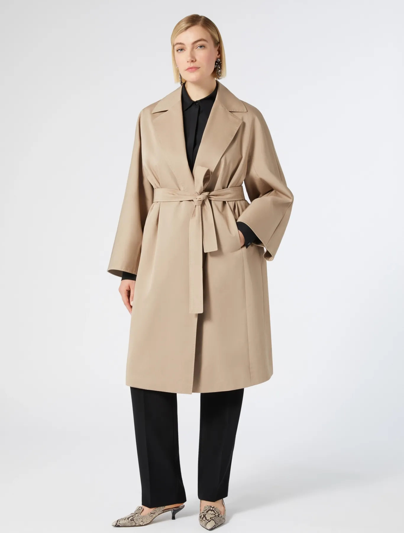 Marina Rinaldi Imperméable en gabardine de coton NOISETTE New