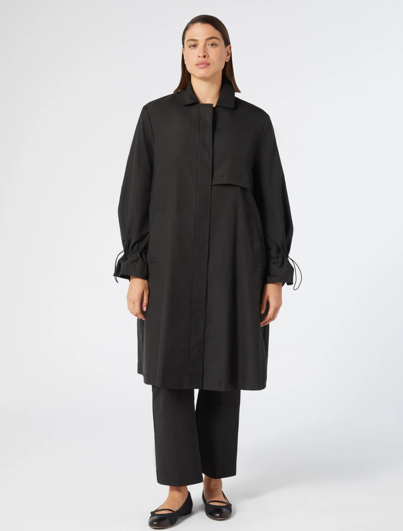 Marina Rinaldi Imperméable en micro sergé déperlant NOIR Discount