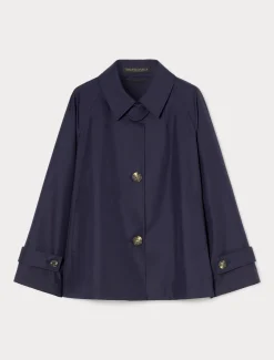 Marina Rinaldi Imperméable en sergé de coton mélangé BLEUNUIT Fashion