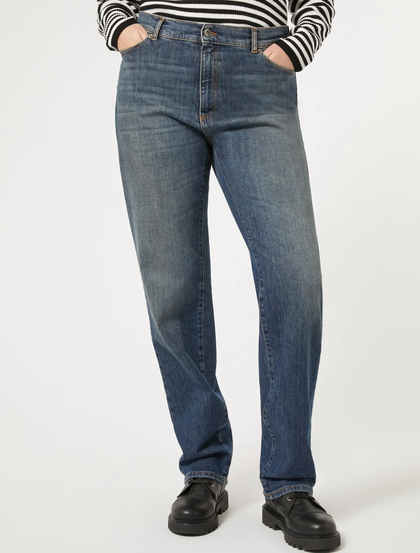 Marina Rinaldi Jean coupe classique en denim stretch BLEU Fashion