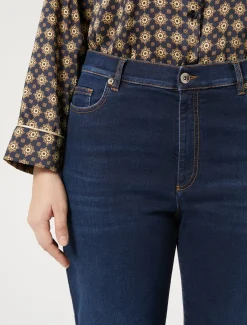 Marina Rinaldi Jean coupe classique en denim indigo BLEU Discount