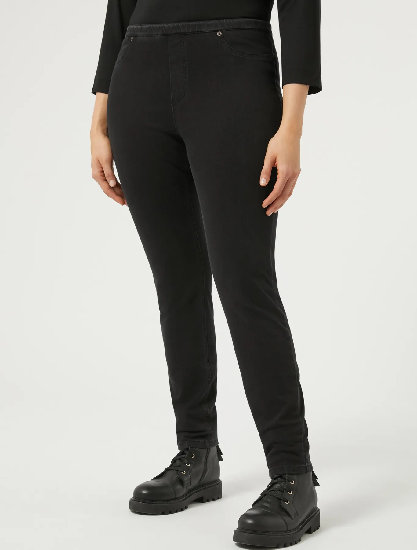 Marina Rinaldi Jean coupe legging en jersey denim NOIR Best