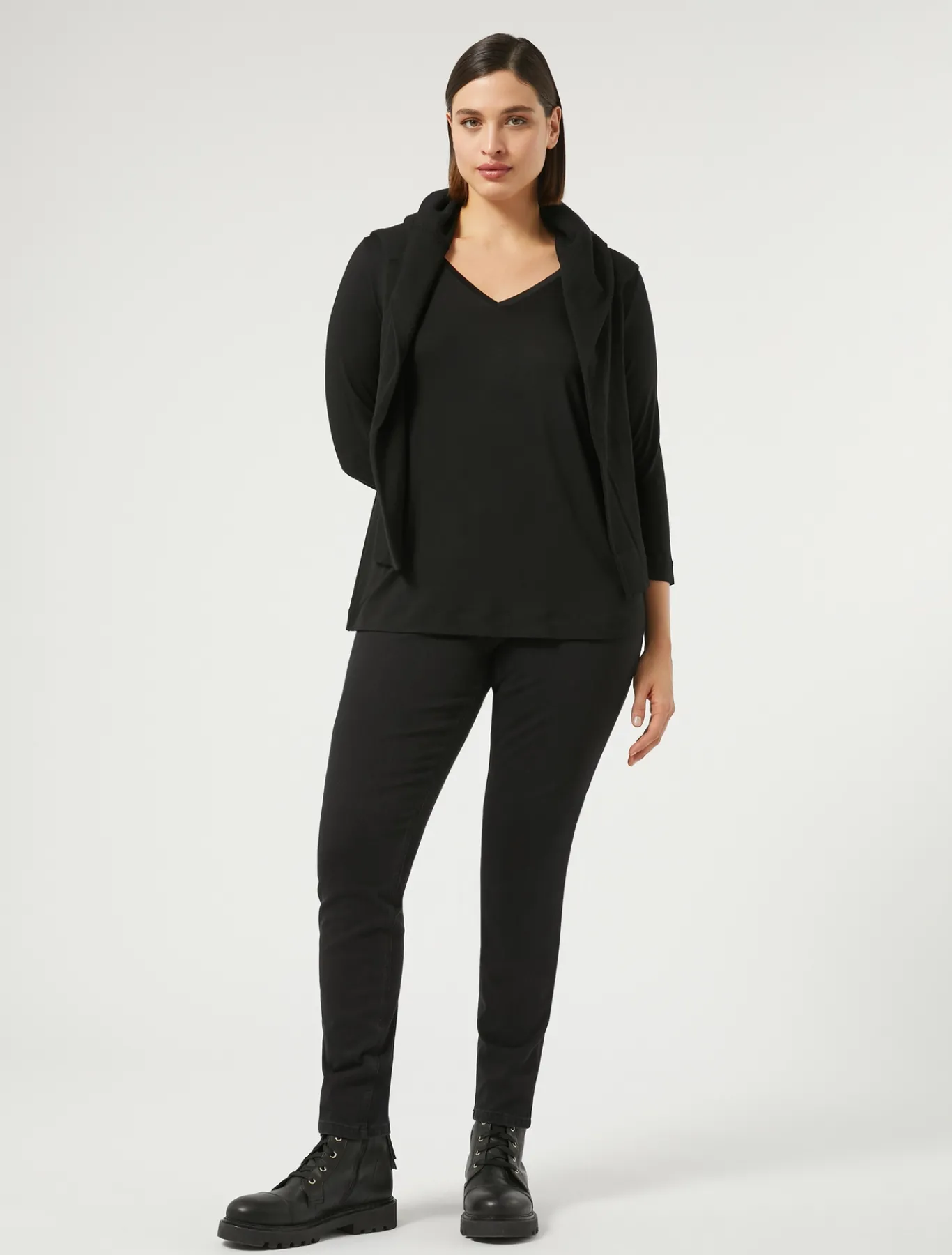Marina Rinaldi Jean coupe legging en jersey denim NOIR Best